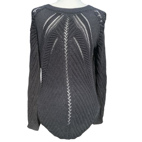 Jeanne Pierre Navy Blue Open Knit Sweater‎ size Medium - Picture 4 of 5